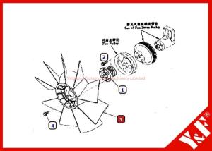China 600-625-7620 Komatsu Excavator Parts , PC200-6 Cooling Fan Blade wholesale