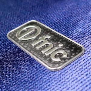 China Customized High-Quality Clothing 3D Silver Black Tpu Heat Metal Transfer Logo for Garment wholesale