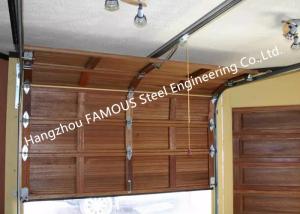 China Wooden Look Overhead Steel Garage Door Smart Sectional Lifting Door Solutions wholesale