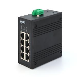 China DIN Rail Mounting Industrial Ethernet Switches 8Port IP40 With Dual Row Port wholesale