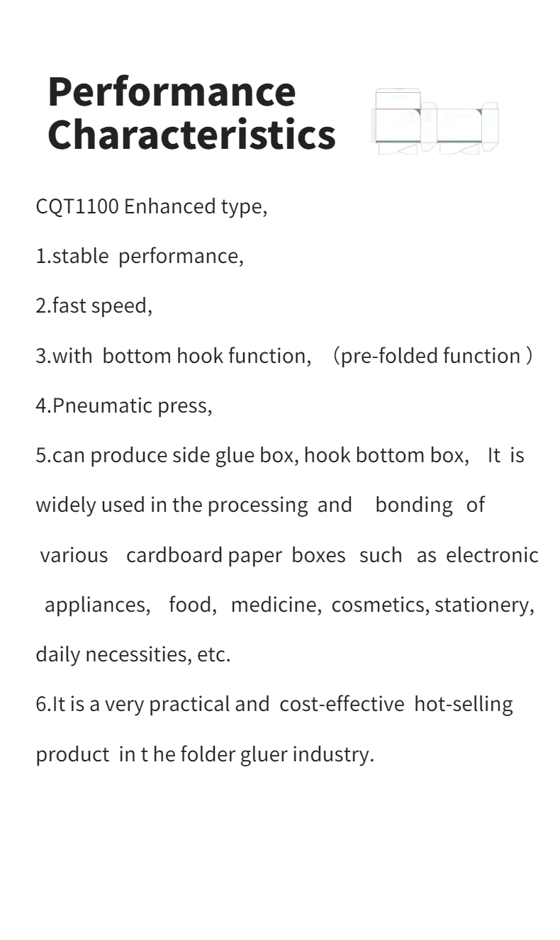 CQT1100 Enhanced Type Automatic Folding Gluing Machine for Consistent Performance