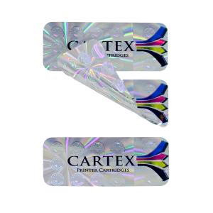 China Silver Tamper Evident Hologram Stickers , Waterproof Vinyl Adhesive Label wholesale