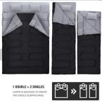 Youth Envelope Large Size Cotton Two Person Sleeping Bag 0 Degree