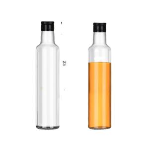 China Food Storage Container 750ml Clear Glass Bottle for Kitchen Vinegar Cooking Oil GLASS wholesale