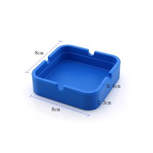 China Blue HESEN SGS Square Silicone Ashtray wholesale