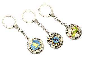 China Pantone Cute Metal Keychain Local Souvenir Keyring Advertising Gift wholesale