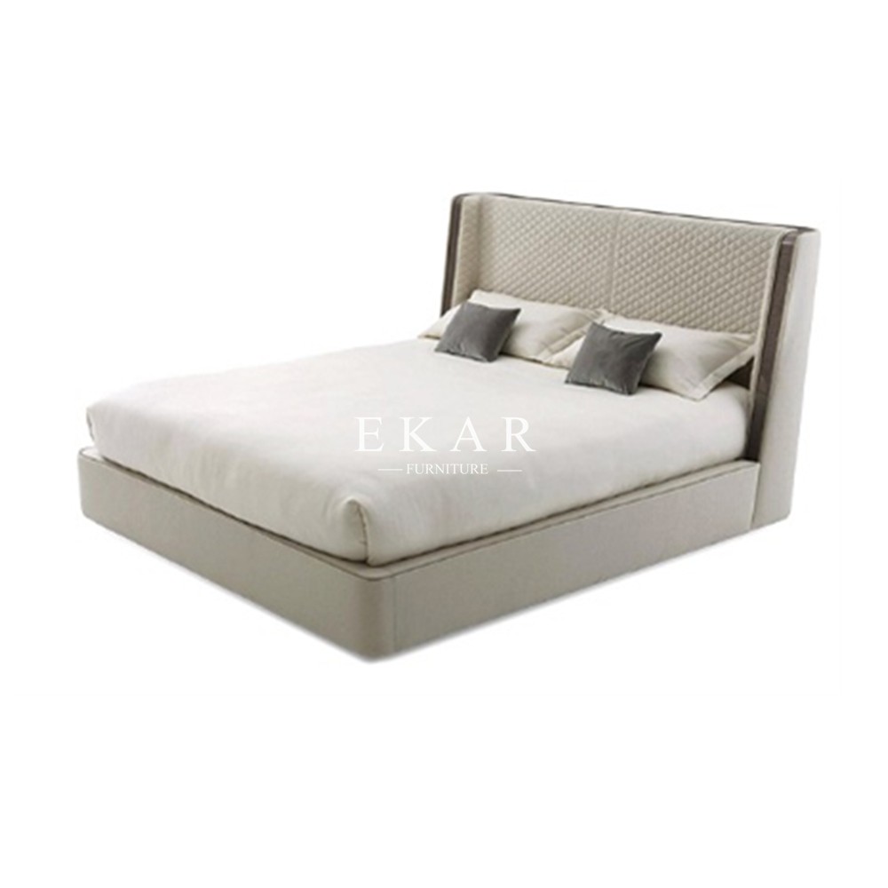 Modern Luxury Design High End Leather Or Fabric King Size Bed