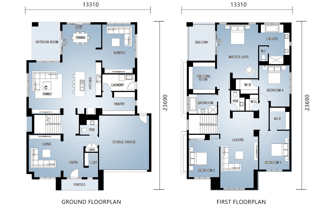 Luxury Prefabricated Fully Assembled House Villa Double Wide Mobile Homes 4 Bedroom