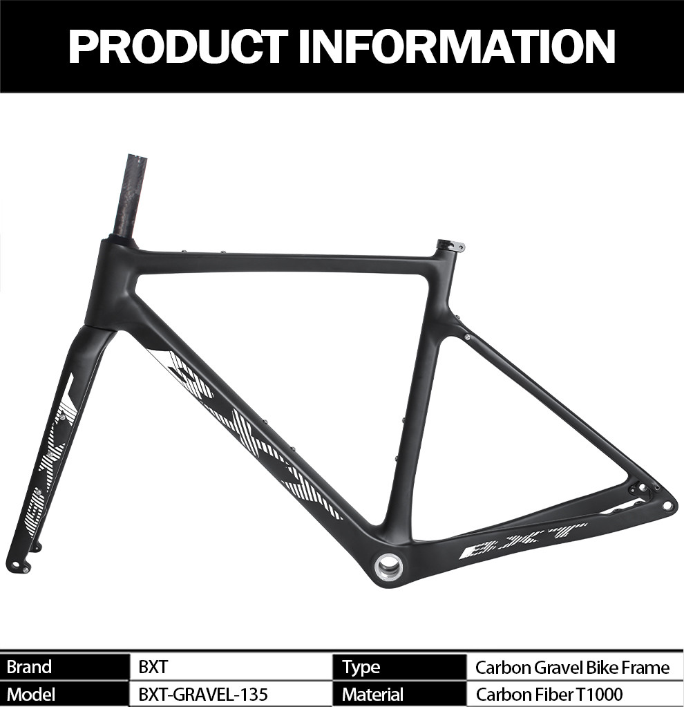 Carbon Fiber Gravel Bike Frame 700C Aero Shaping carbon road frame