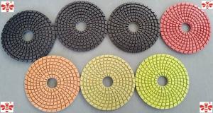 China 80mm100mm 125mm Wet Diamond Floor Polishing Pads Multi Color Economical wholesale
