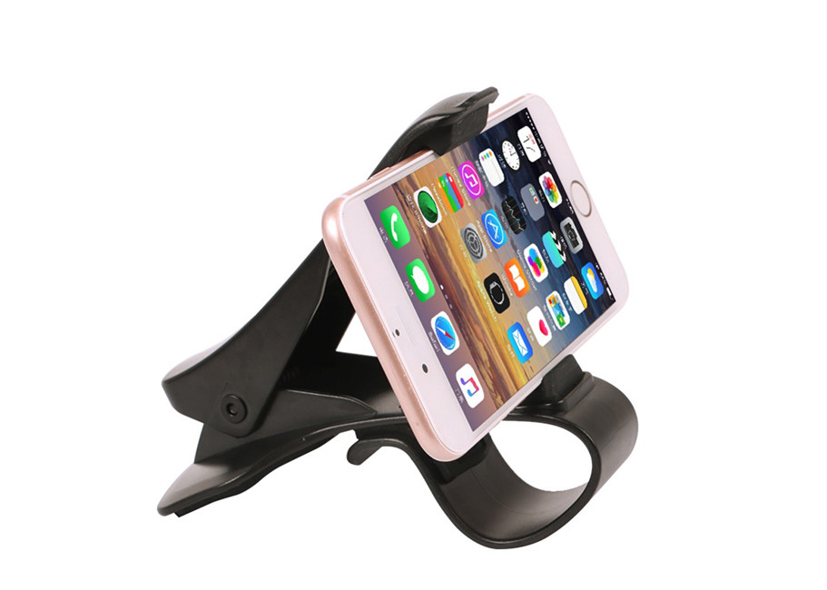 ABS Adjustable Phone Holder Dashboard Mounted Easy Operation Black White