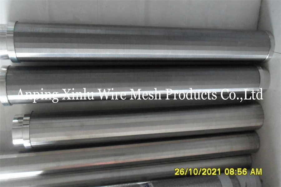 AISI 316L DN100 Wedge Wire Sand Control Filter Screen Tube With Male Threaded