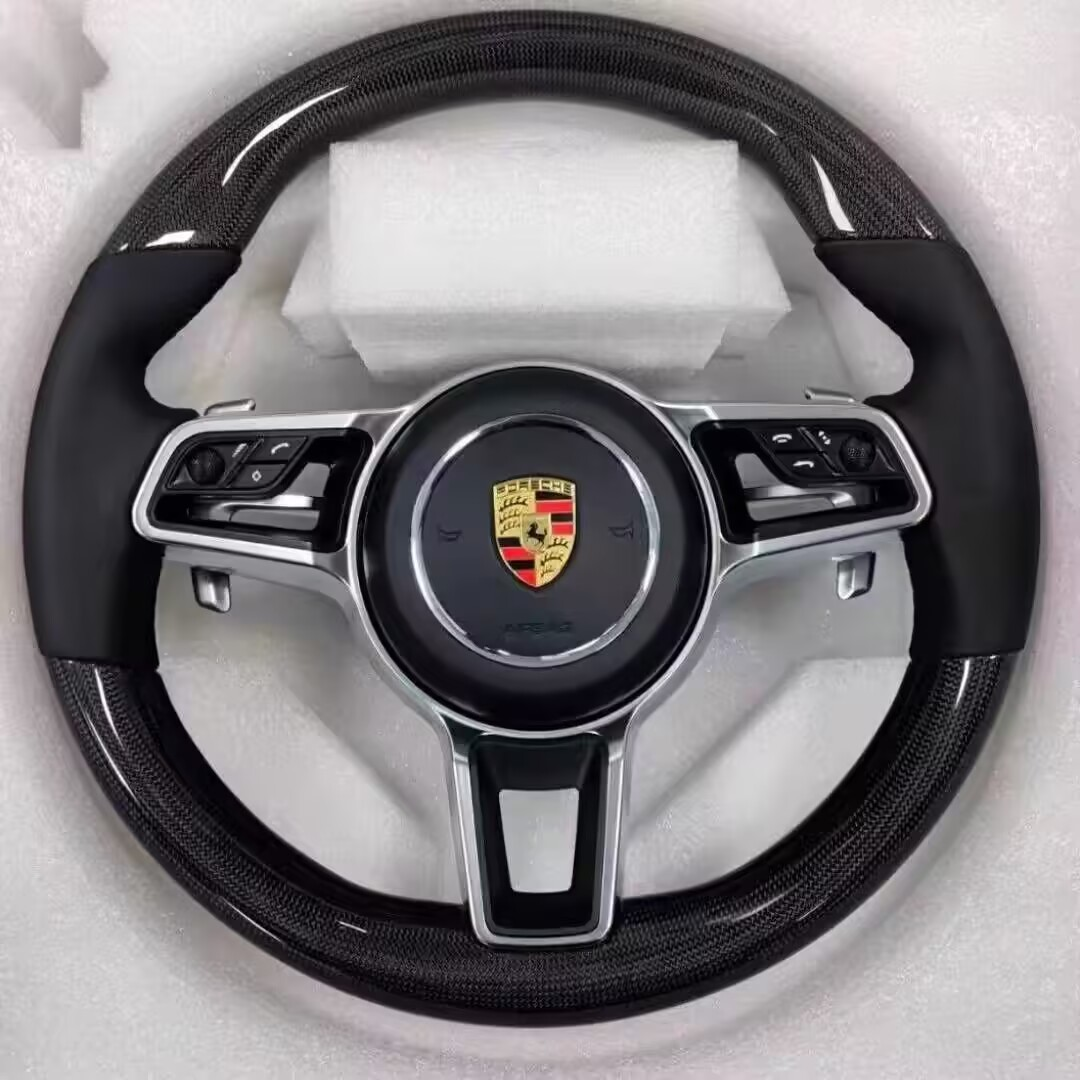Revamped Carbon Fiber Auto Steering Wheel Reconditioned P-Orsche 911 P-Alamela C-Ayenne 718
