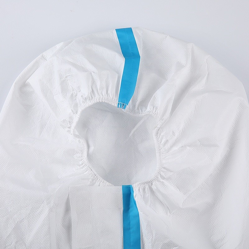 Conjoined Microporous Disposable Protective Coverall With Cap And Foot Cover