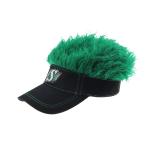 3D Embroidery Sun Visor Hats With Wig Fashionable