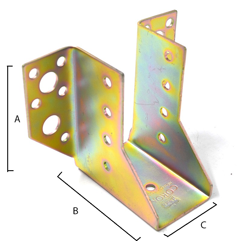 Customized Logo Carbon Steel Stamping Joist Hanger Angle Bracket for Wood Construction