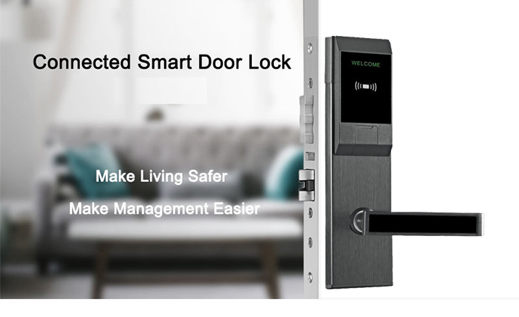 Verrouillage Rfid Card Door Lock Intelligent Wifi Door Handle Lock