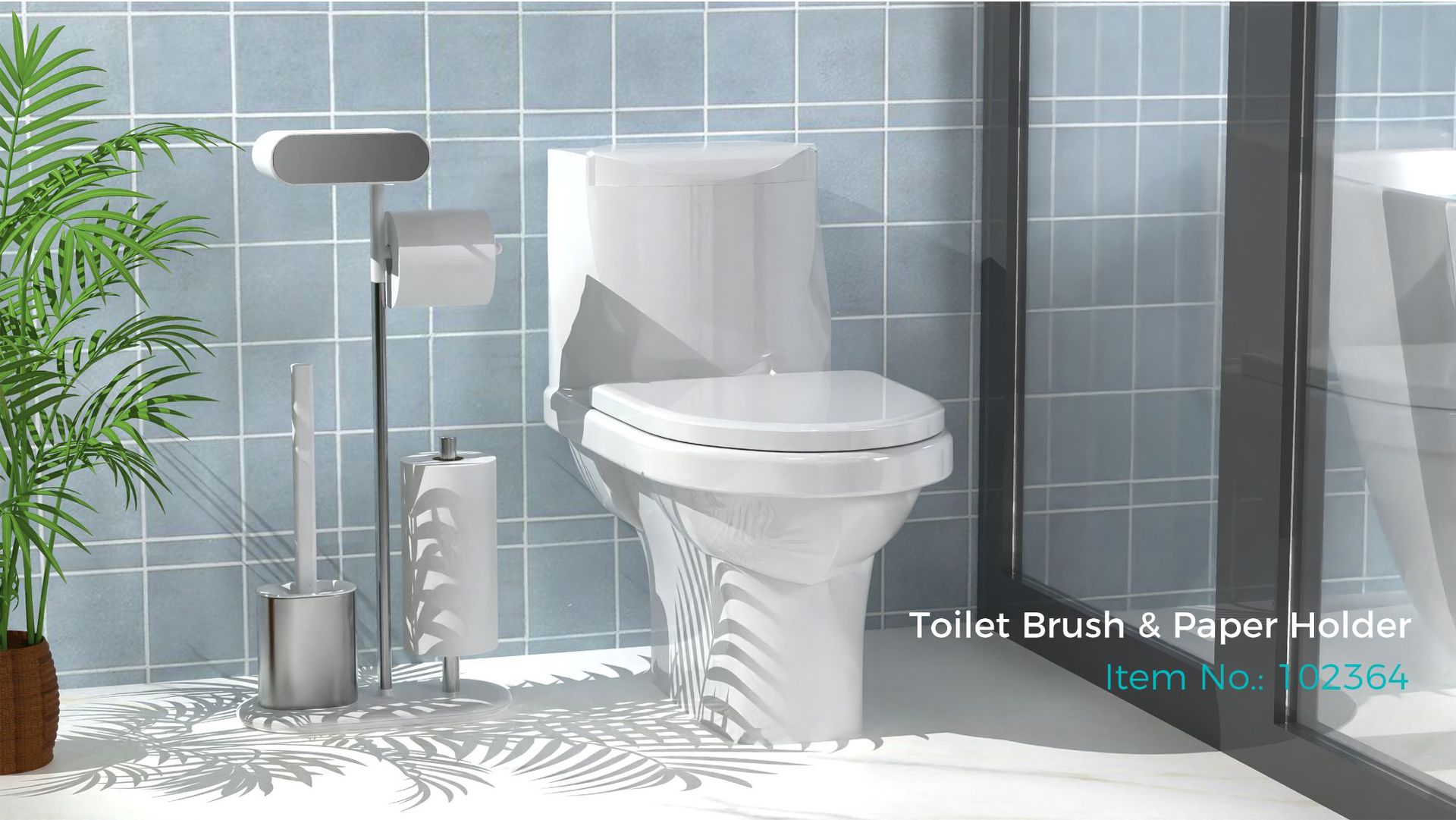 Stainless Steel Compact Bathroom Paper Holder Standing Type Bathroom Tissue Holder