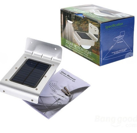 16 LED outdoor light waterproof solar powered led wall light with sensor