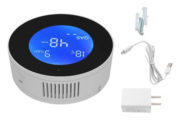 85 Db ABS Fireproof Materials Tuya Wifi Fire Alarm Smoke Gas Detector For Home Security