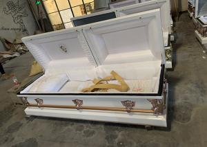 China Premium Metallic Coffin Rectangle Metal Design For Funeral Professionals wholesale