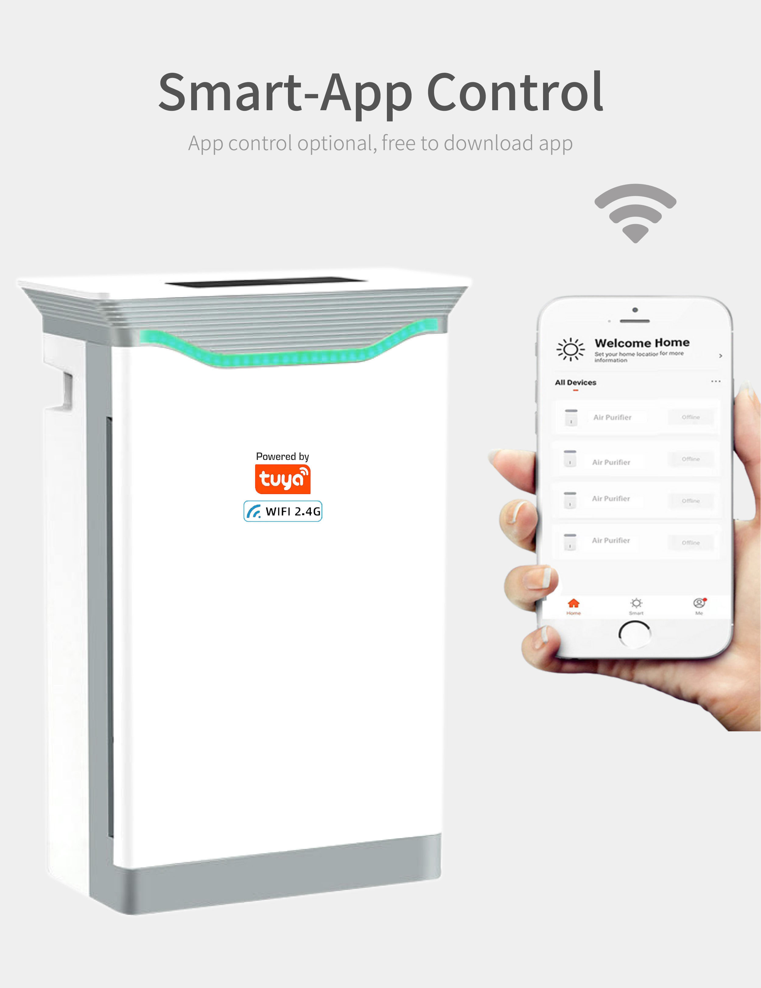 HOMEFISH OEM Air Scent Diffuser HEPA Filter Smart Air Purifier 220V