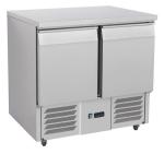 R134a Refrigerated Saladette Counter AISI304 Stainless Steel 2 Door Saladette