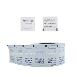 China Flexography Printing Heat Sealing Alcohol Prep Pad Aluminum Foil Laminated Paper Film for Glasses Cleaning wholesale