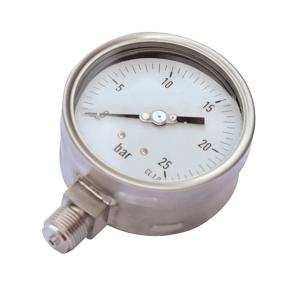 China 4 inch Stainsteel steel Liquid filled Pressure Gauge, glycerine, 1/2 BSP lower mount, bayonet ,0-25 bar, explosion proof wholesale