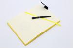 Business Office Writing Journal Notebook Large 114 Pages PU Material Yellow