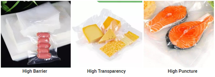 Food Grade High Barrier PA/EVOH/PE/PVDC Film For Sausage / Ham Food Packaging