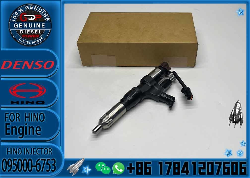 Common Rail Engine Part Diesel Fuel Injector 095000-6753 Injector OEM 23670-E0030 For HINO J08E