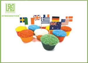 China Flag Food Picks Cocktail Accessories , Square Round British / American Flag Toothpicks wholesale