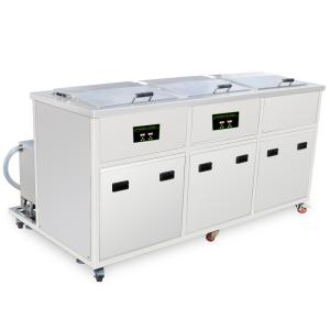China 3 Tank Injection Blow Molds Ultrasonic Washing Device , Ultrasonic Cleaning Machine wholesale