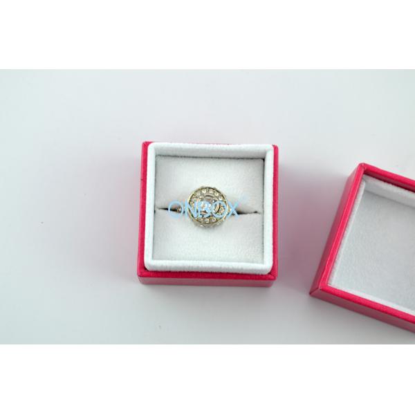 Small Jewelry Leather Ring Boxes W/ Custom Size Insert Slot Injection Core