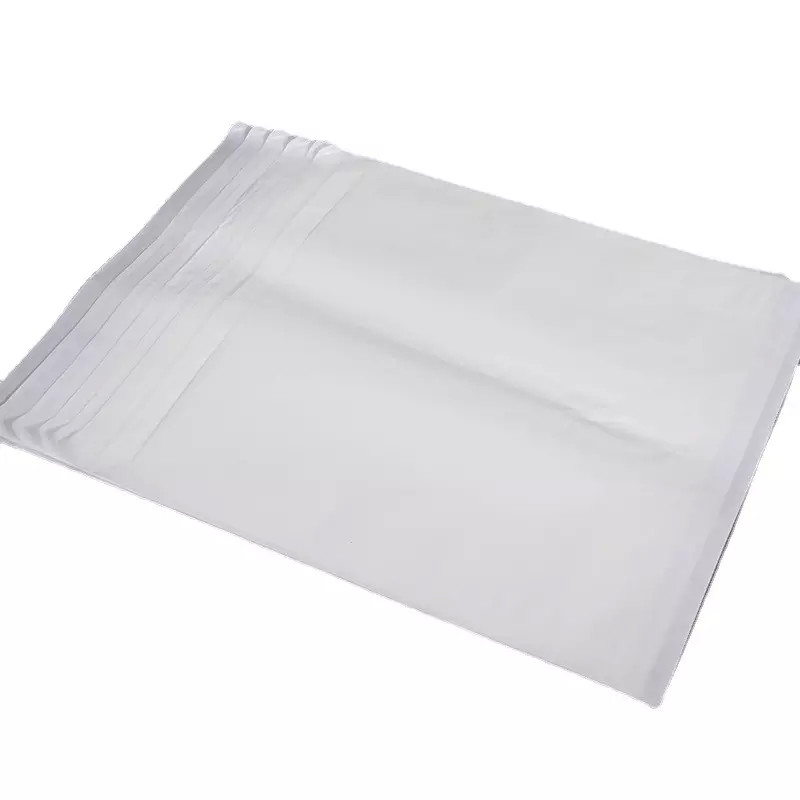 Custom Logo Waterproof Clothing Stamped Glassine Paper Bag White Packing Pouch Envelope