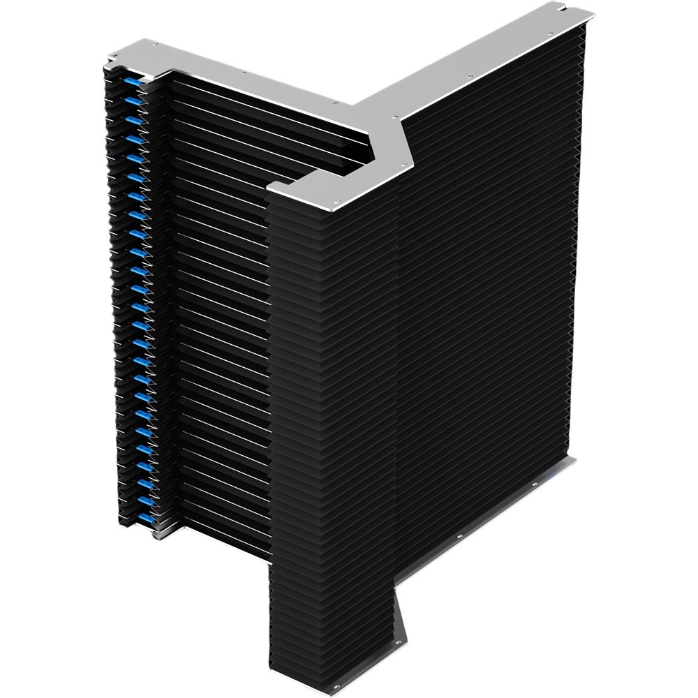 Black Protective Bellows Covers Plastic Telescopic Cover Customised IS09000 CE