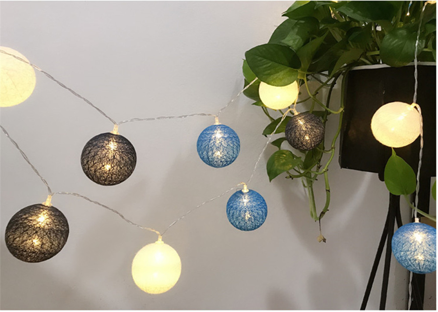 LED Light String , Battery-Operated, Mood Lighting, White/Grey/Brown Christmas atmosphere decorate Wedding