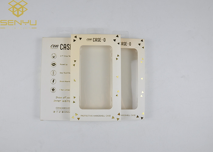 Customized Cellphone Case Retail Package Phone Case Packaging Paper Box With Clear PVC Window