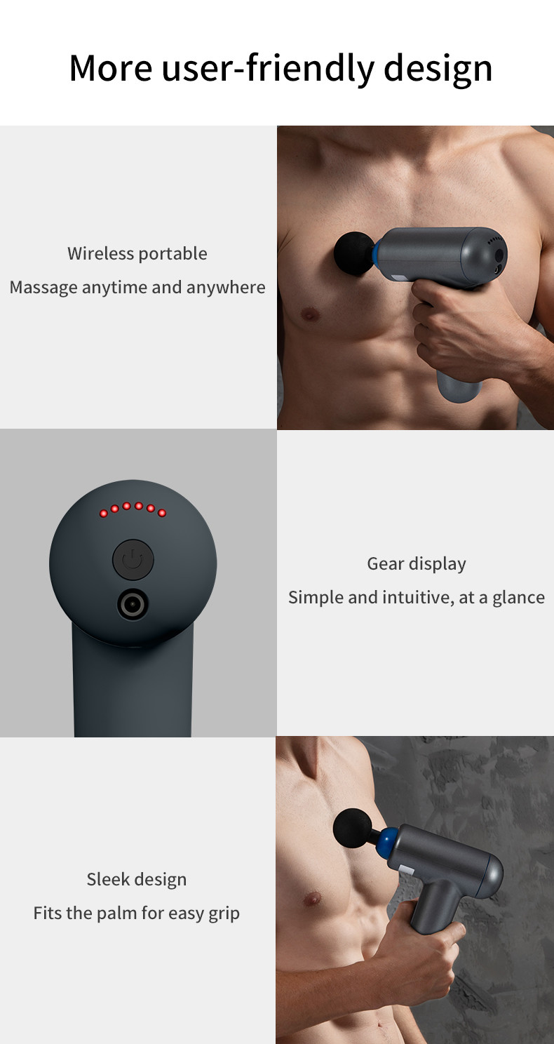 12V Adjustable Fascia Massage Gun Handheld For Deep Muscle Tissue