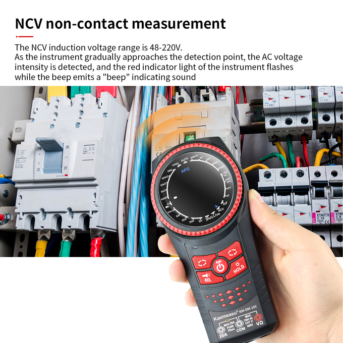 Kaemeasu 10C Auto Range Multimetro Smart Digita Voltage Meters NCV TRMS Diode Test Current Resistance Tester