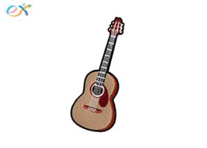 China Mens Clothing Band Logo Guitar Custom Embroidered Patches For Jeans Jacket wholesale