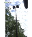 12m pneumatic telescopic mast lighting tower 6x120W LED mounted for fire tender