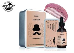 China Natural Men Beard Care Kit Includes Beard Oil 60ml / Beard Balm 2.82oz / Wooden Comb wholesale