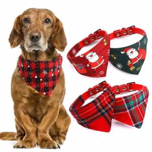 China Customized Christmas Dog Bandana Waterproof Cotton Sustainable Bandana wholesale