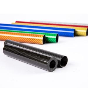 China Roll Wrapped Carbon Fiber Kevlar Tube Extremely Strong Stiff And Lightweight wholesale