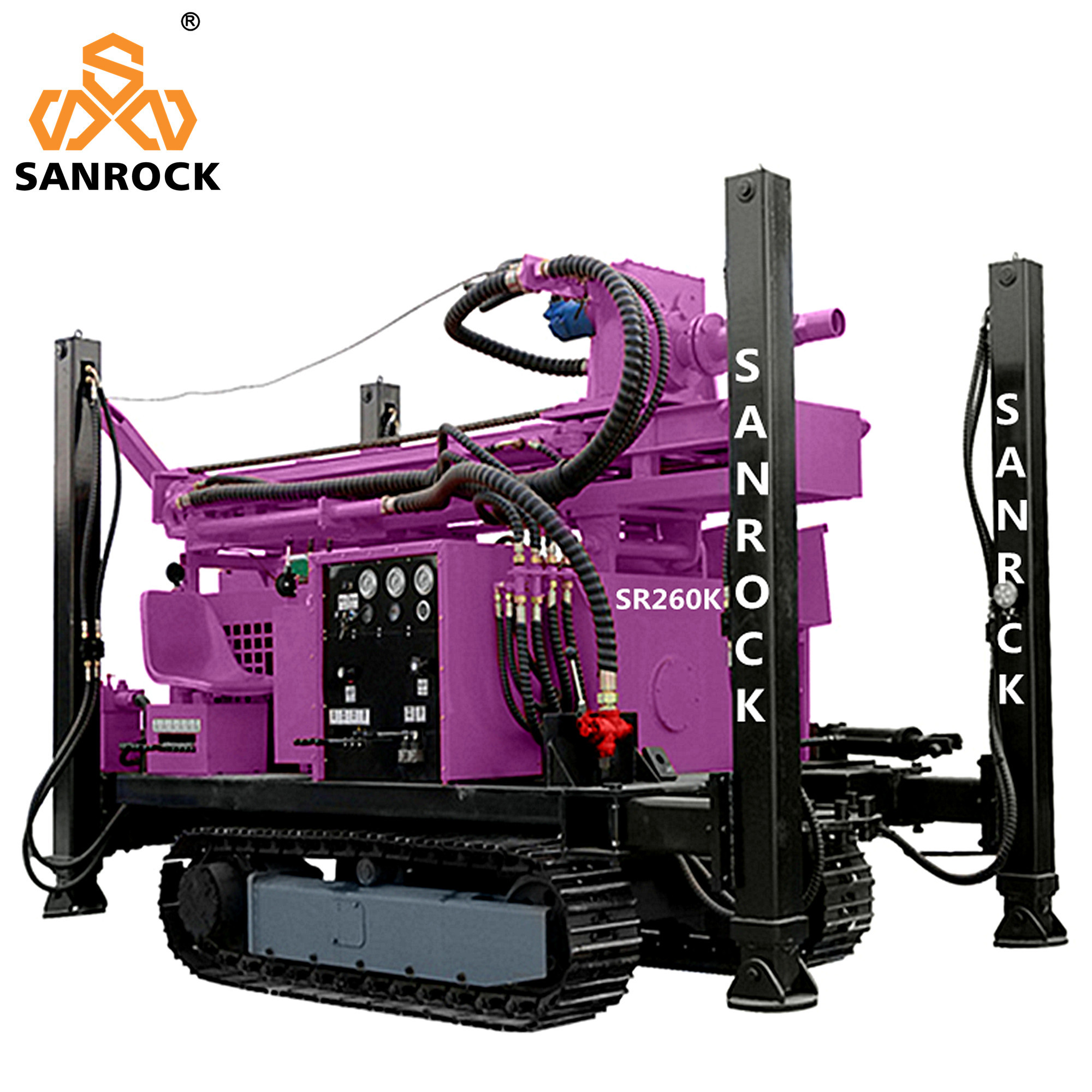 Rotary Borehole 300m Water Drilling Equipment Hydraulic Water Well Drilling Rig
