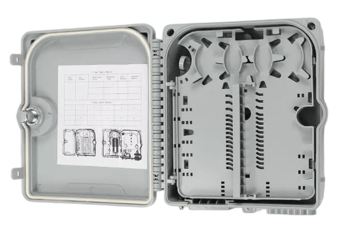 Fiber Optic Terminal Box 12Port SC/LC/ST/FC IP-66 UPC/APC Light Gray FTTH