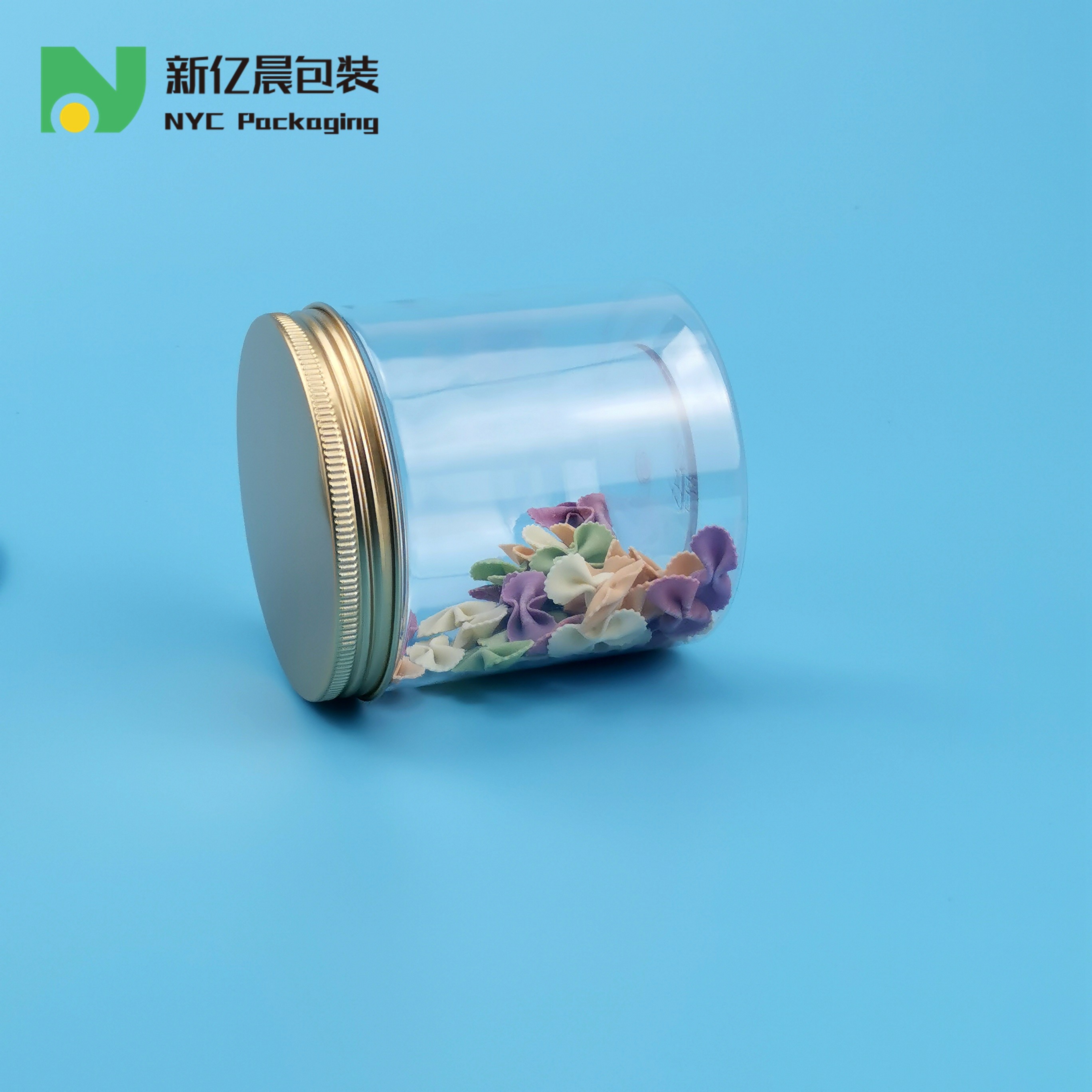 Customize 150M 180ml 200ml Clear Plastic Food Jars With Lids