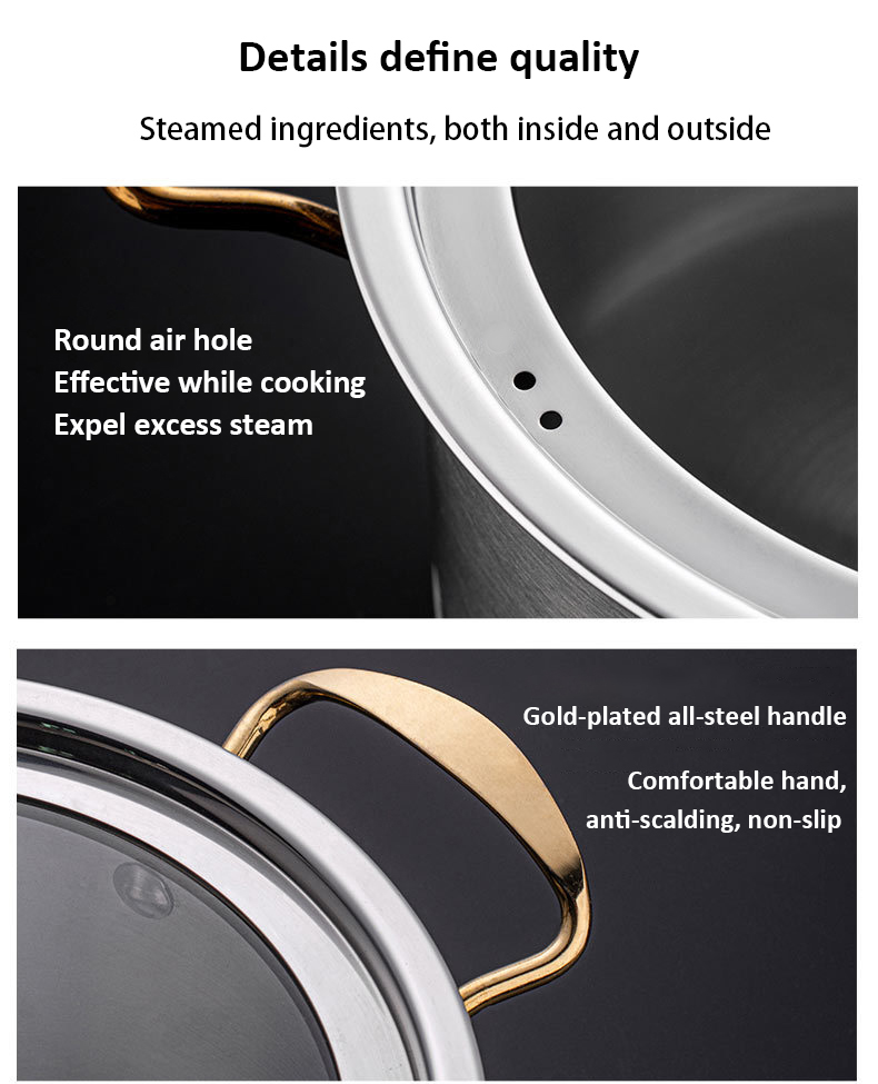 Wholesale Tornado Cookware Sets Multifunctional Cooking Pot Kitchen 6 Piece Soup Pot Set